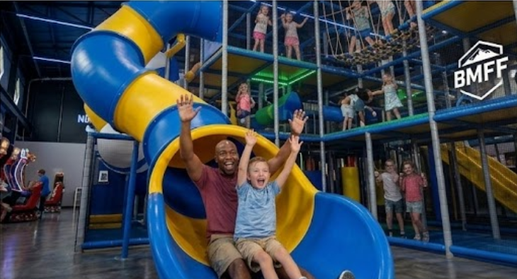Kids enjoying the Mega Soft Play